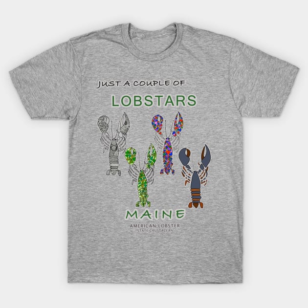 Lobster, Lobsters, Maine, funny sayings, Couple of Lobstars T-Shirt by cfmacomber